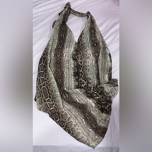 Amazon Snake Print Halter Top